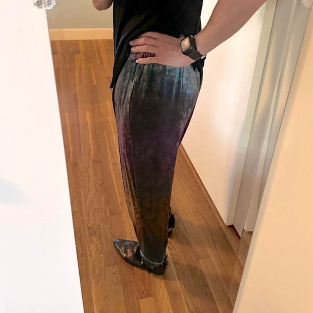 Johnny Was Ombre Cheetah Velvet Cuffed Pants - Picture 5 of 10